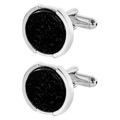  1 paio di camicie eleganti da uomo moderne con polsini francesi e gemelli - Immagine 1 di 4