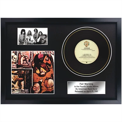 Van Halen –  Fair Warning / Rock Memorabilia / LP / Souvenir in black frame - Image 1 of 4