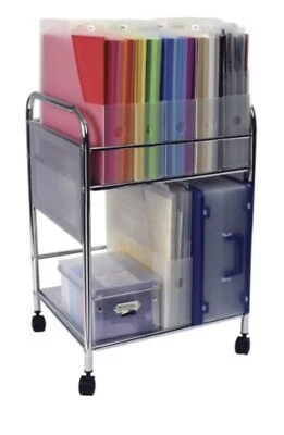 Advantus Cropper Hopper Paper Holder Trolley, Silver Metal New - Image 1 of 2