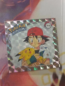 1999 Pokemon Pikachu and Ash Prism Holo Pr13 Artbox Sticker Lightly Played - Picture 1 of 2