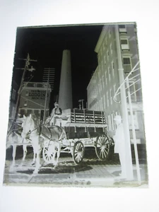NEGATIVO IN VETRO, PRIMI '900, BALTIMORA, PHOENIX SHOT TOWER, ICE WAGON, HOTEL - Foto 1 di 2