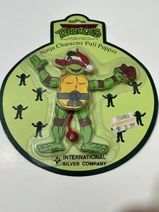 Teenage Mutant Ninja Schildkröten Weihnachtsfigur Zugpuppe Vintage-Paket - Bild 1 von 6