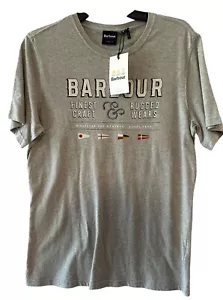 Barbour Rope Tee Shirt Grau Herren Kurzarm Medium M T-Shirt Neu mit Etikett - Bild 1 von 6