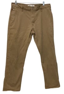 Levi Strauss Signature Mens Athletic Jeans 38X32 Straight Leg 6 Pocket Khaki Tan - Picture 1 of 9