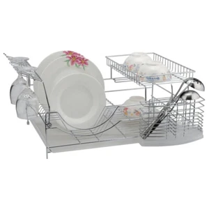 Better Chef 22" 2-stufiges Chrom Deluxe Geschirrregal - Bild 1 von 4