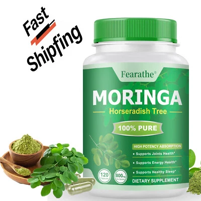 Moringa Capsules for Immune Support & Gut Health 120 Capsules - Image 1 of 4