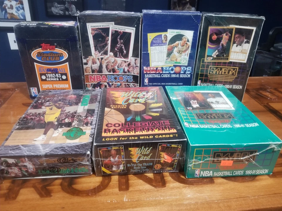 3 Unopened Old Vintage NBA Basketball Cards in NEW Sealed Packs - Image 1 of 1