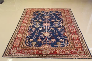 Genuine Hand-Woven 100% Wool Super Fine kazak 5'.0X7'.0 GREAT DEAL,75% off ! - Picture 1 of 9