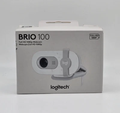 Logitech - Brio 100 1080p Full HD Webcam for Meetings and Streaming - Off-White - Image 1 of 4