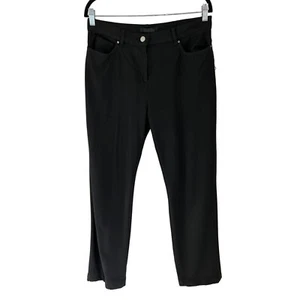 WEEKEND MaxMara FIT W13 Black Pants Strait Cut Trousers Size Med - Picture 1 of 7