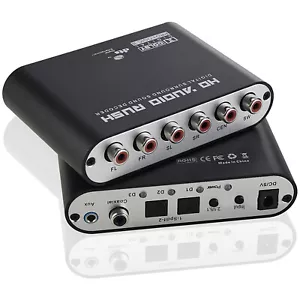 Digital Coaxial RCA HD Audio DTS/AC3 Stereo 5.1 Decoder Surround Sound Converter - Picture 1 of 13