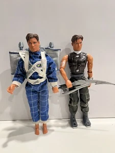 Vintage 1998 Mattel Max Steel 12 Inch Articulating Action Figures Lot Of 2  - Picture 1 of 8