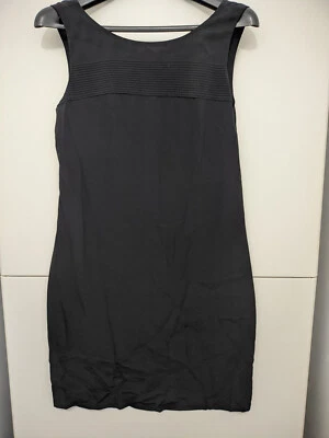 Vestido Cynthia Rowley para mujer 6 negro mini sin mangas 100 % seda funda túnica forrada Foto 1 de 4
