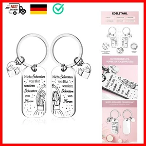 Goldziples 2 Stück Schlüsselanhänger Freundin Geschenke, Schwester Schlüssel... - Bild 1 von 9