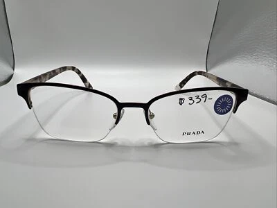 PRADA VPR61X 52/17 552-1O1 145 brown women’s half rim frames AA85 - Image 1 of 4