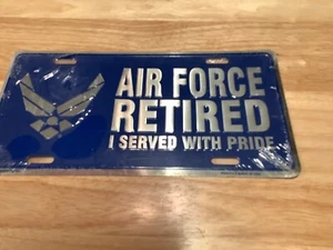 Collectible Licensed Air Force Retired License Plate 3 Years Old - Picture 1 of 1