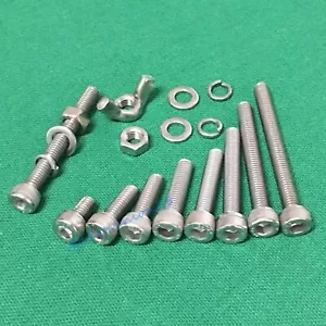 M6 * 10 ~ 60 mm SUS304 Inbus Sechskant Steckschlüsselkappe Kopf Schraube Schrauben Mutter Unterlegscheiben 1 ~ 3 Stck. - Bild 1 von 23