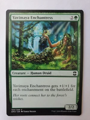 MTG Magic The Gathering Card Yavimaya Enchantress Creature Human Druid Green  - Image 1 of 2