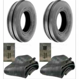 Two 4.00-19 F2 Triple Rib Front Tractor Tires w/ Tubes Ford 2N 9N 🚜 - Picture 1 of 5