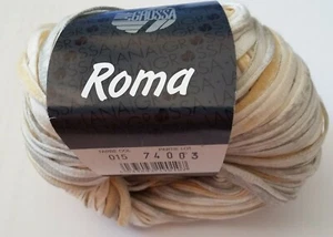 (119 €/kg):50 g LG ROMA, Fb. 015, Baumwollbändchen mit Metallic-Druck #4400 - Bild 1 von 2