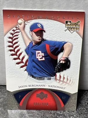 2006 Upper Deck Ovation #117 Jason Bergmann RC Washington Nationals 906/999 - Image 1 of 3
