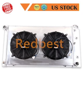 #161 3Row Radiator+Shroud+2*12"Fan For 68-90 Chevy C/K10 20 30 Suburban Bel Air - Foto 1 di 13
