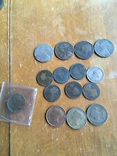 Old Antique Britain One Penny and half penny Coins Queen Victoria: 1861, 1865, 
