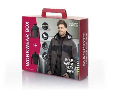 Mascot Accelerate Workwear Box | Hardshelljacke + Strickpullover | anthrazit
