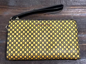 Nuovo Michael Kors New York City Taxi Jet Set Portafoglio Doppia Zip Giallo Multi - Foto 1 di 6