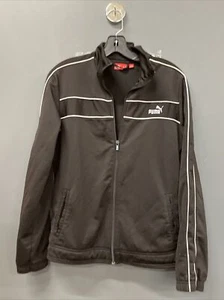 Boys Black Puma Sporty Jacket With Collar sz XL - Picture 1 of 3
