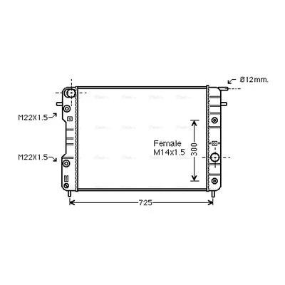 Radiator For Opel Omega B 2.2 16V AVA 1300165 52463045 52463046 52464745 6302007 - Image 1 of 4