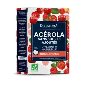 Acérola sans sucres ajoutés 24 comprimés Dietaroma - Picture 1 of 1