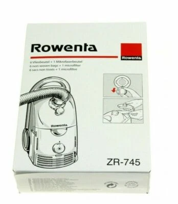 ROWENTA Kit 6 Sacchi Sacchetti con Micro Filtro per Aspirapolvere DYMBO ZR745