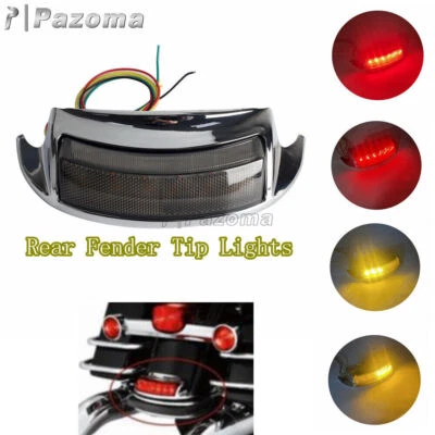 For Harley-Davidson FLTRU FLHTC FLHTCU FLHTCUL Rear Fender Tip Lights Smoke Lamp - Image 1 of 4