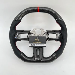 Volante de fibra de carbono real Shelby GT350 2015-2017 para Ford Mustang - Imagen 1 de 8