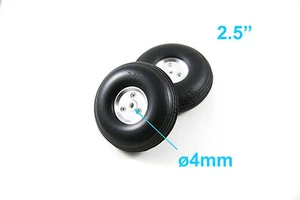 1Pair of 2.5" Light Weight RC Plane PU Wheels, Aluminum Alloy Hub US SELLER/SHIP - Picture 1 of 1