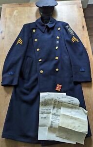 Vintage Authentic Boston Police Department Wool Jacket With Hat,  with extras