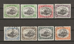 PAPUA 1907 SG 59/65 + 59a USADO - Imagen 1 de 1