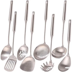 18/10 Stainless Steel Kitchen Utensils Set - 15” All Metal Cooking Tools & Se... - Picture 1 of 8