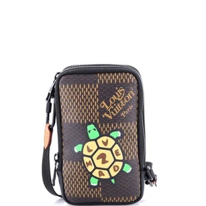 Louis Vuitton Nigo Double Phone Pouch Limited Edition Printed Giant Damier - Picture 1 of 7