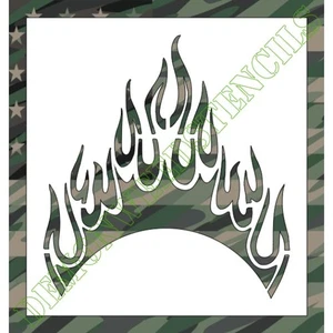 8"x8.5" Clear Plastic Stencil - Flames Fire (SX38) (.007") - Picture 1 of 2