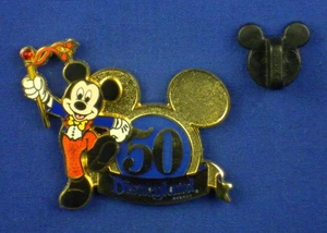 Mickey Golden Mouse Ears Disneyland 50th Anniversary OC Pin # 38499 - Picture 1 of 3