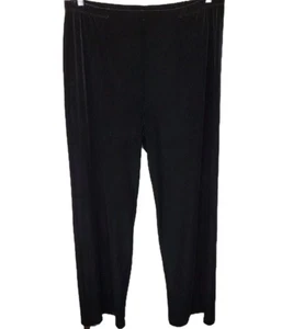 Pantaloni Chico's taglia 2R grandi neri in velluto pull on gamba dritta - Foto 1 di 10