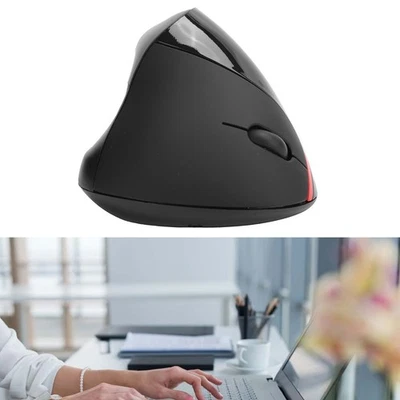 Black Optical Vertical Mouse Wireless 5D 2nd Gen Right Hand Gaming Office Com CT - Image 1 of 4