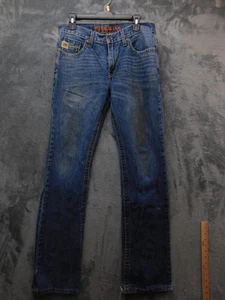 Cinch Ian Jeans Mens 32x36 Blue Denim Slim Bootcut Western Stitching - Picture 1 of 12