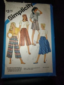 Misses Culotte und Rock Gr. 12 14 16 80er Jahre Simplicity Schnittmuster #6417 - Bild 1 von 3