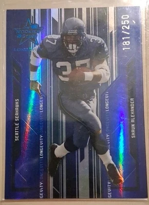 2005 Leaf Rookies & Stars Longevity - Shaun Alexander #85 Sapphire /250 - Image 1 of 2