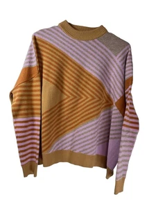 THML Anthropologie Pullover Geometrisch Dopamin Dressing Farbblock Kunstdruck XS - Bild 1 von 5