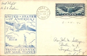 GOLDPATH: US AIR MAIL 1939, FIRST FLIGHT, NEW YORK, CV788_P24 - Picture 1 of 2