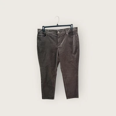 J Jill Velour Velveteen Pants Jeans sz 16 Petite Mocha Brown 16P - Image 1 of 4